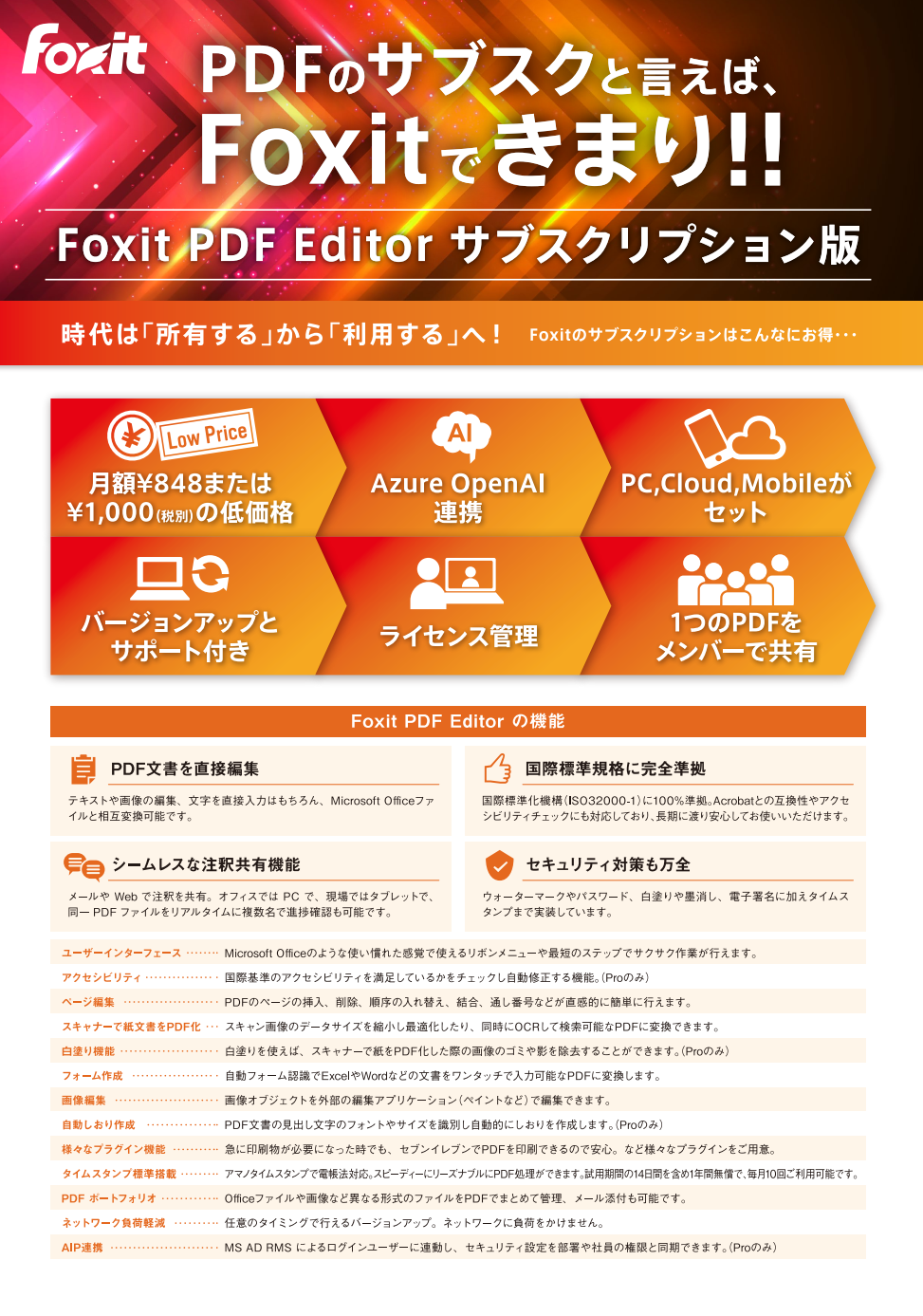 Foxit PDF Editorサブスク