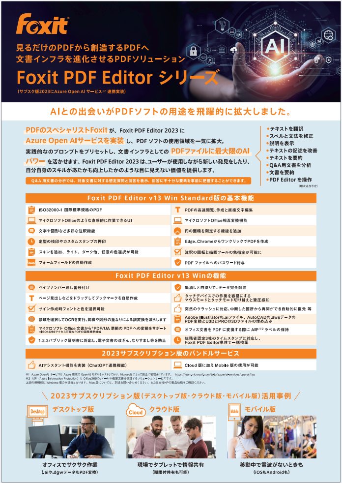 Foxit製品カタログ