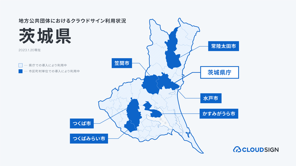 クラウドサイン、茨城県内7つの自治体で導入・支援を実施〜25,000社以上の事業者を対象に電子契約化を推進〜